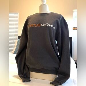 Champion UT LONGHORNS  Pull-Over Sweatshirt Dark Gray Size  M TEXAS McCombs